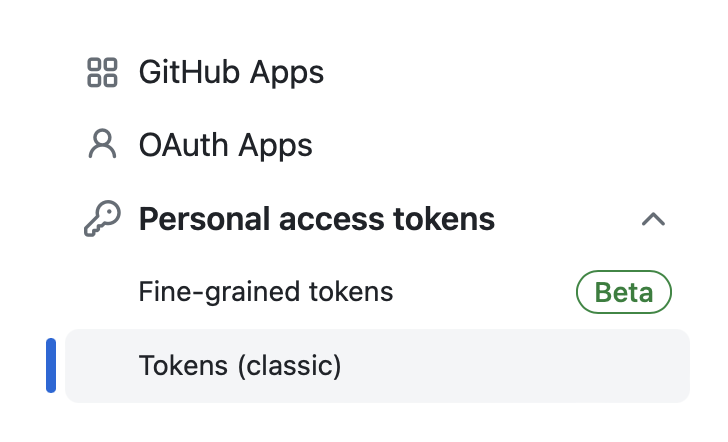 Github Access Token 만드는 메뉴 위치 2