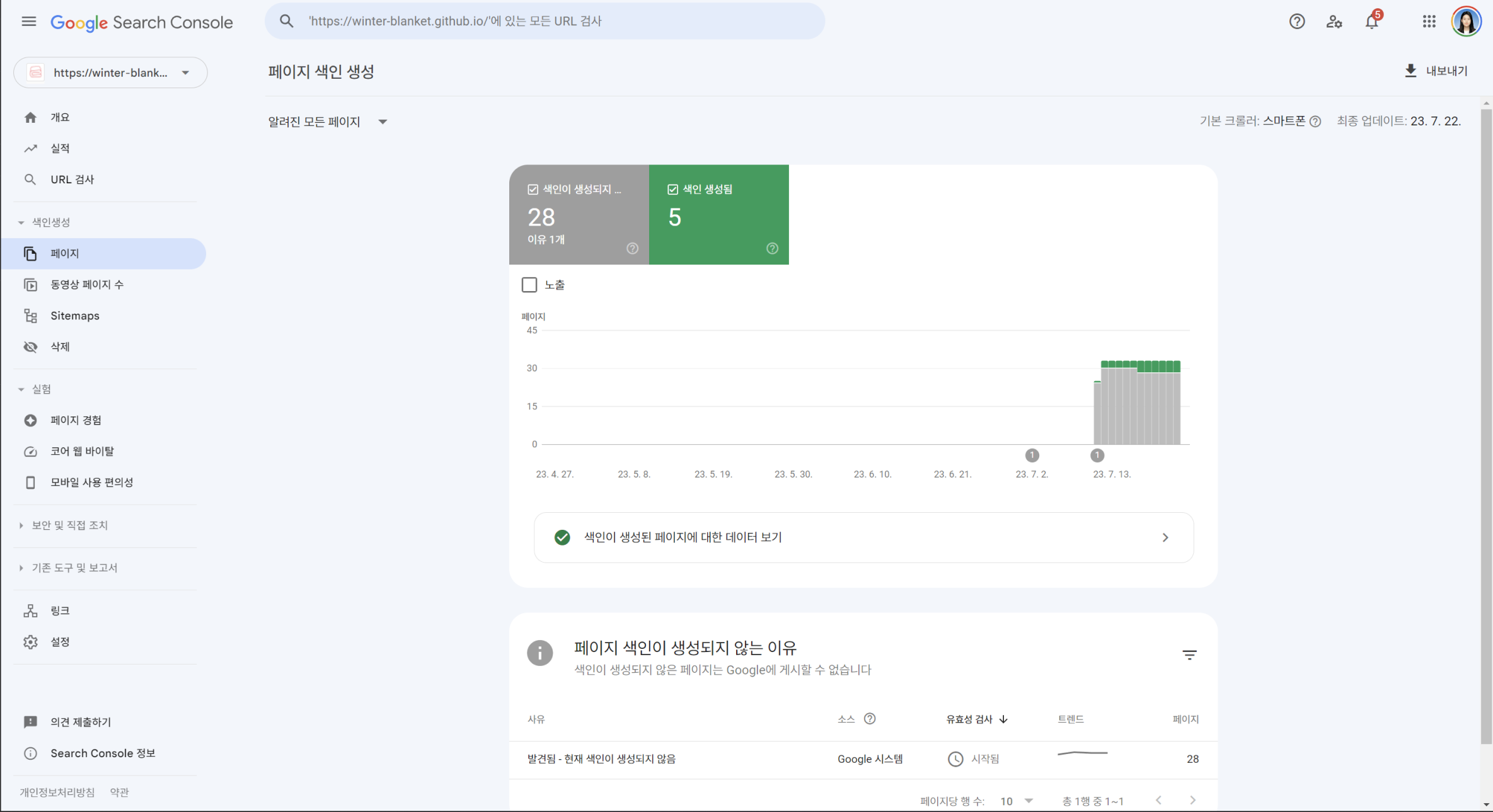 Google Search Console에 사이트 등록하기 4